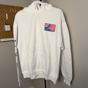White Graphic Hoodie